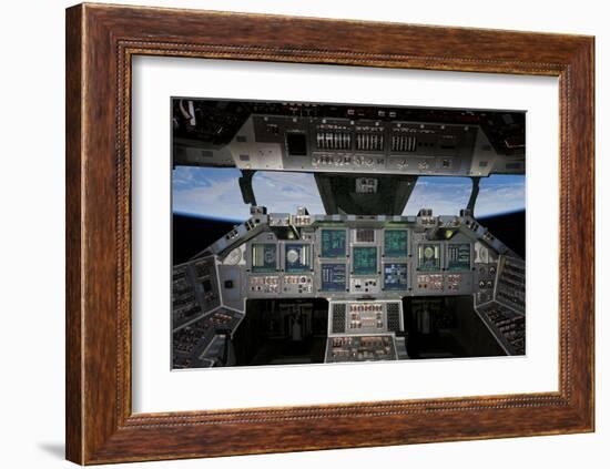 Shuttle Flight Deck-null-Framed Art Print