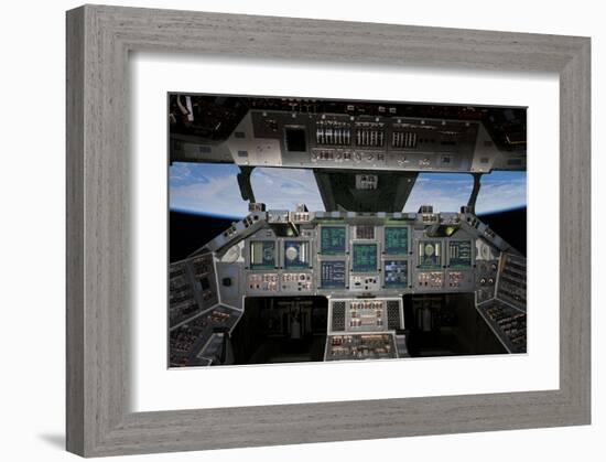 Shuttle Flight Deck-null-Framed Art Print