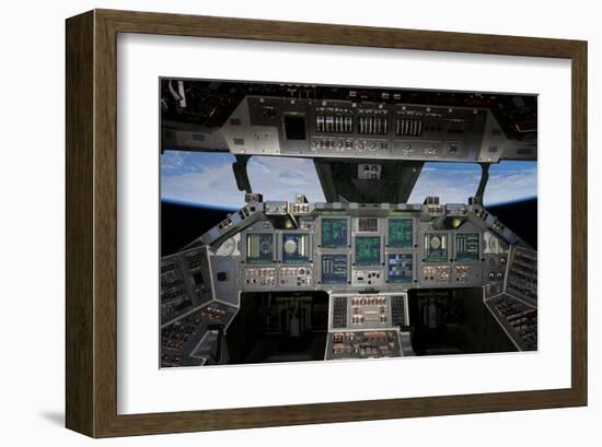 Shuttle Flight Deck-null-Framed Art Print