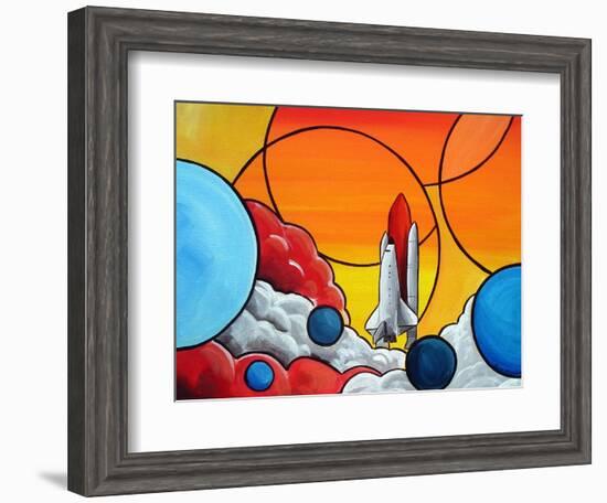 Shuttle Liftoff-Cindy Thornton-Framed Art Print