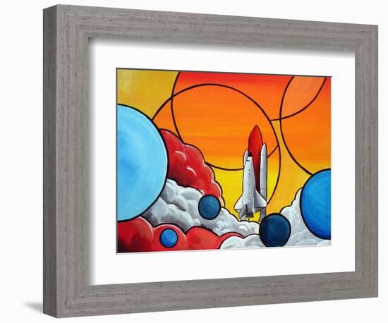 Shuttle Liftoff-Cindy Thornton-Framed Art Print