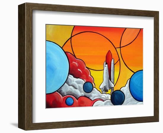 Shuttle Liftoff-Cindy Thornton-Framed Art Print