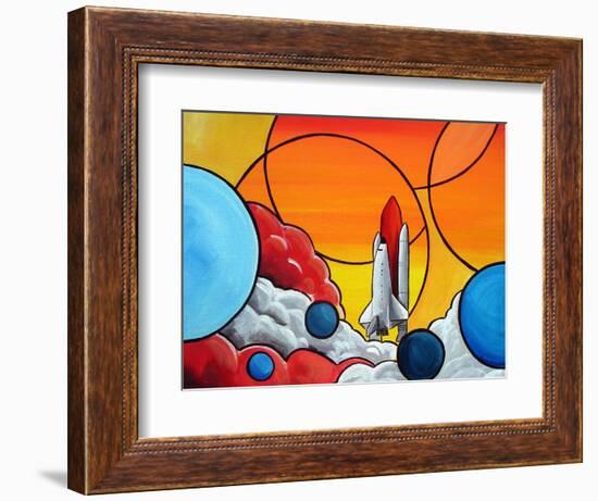 Shuttle Liftoff-Cindy Thornton-Framed Art Print