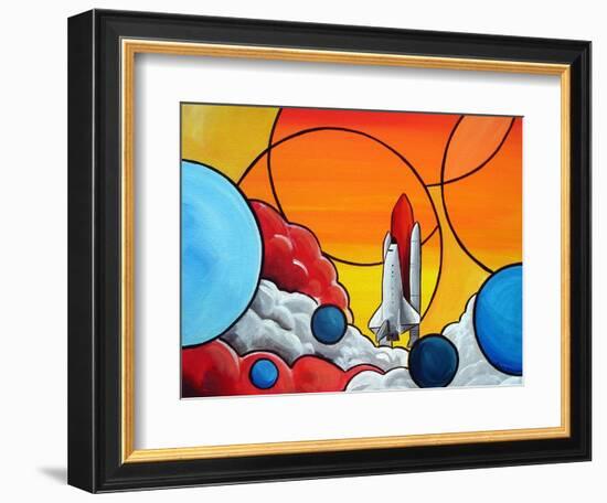 Shuttle Liftoff-Cindy Thornton-Framed Art Print