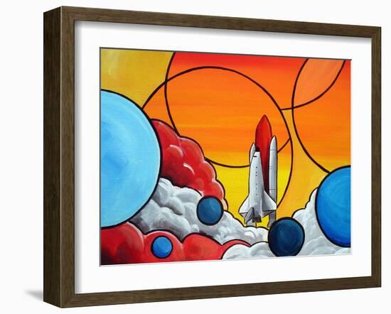 Shuttle Liftoff-Cindy Thornton-Framed Art Print