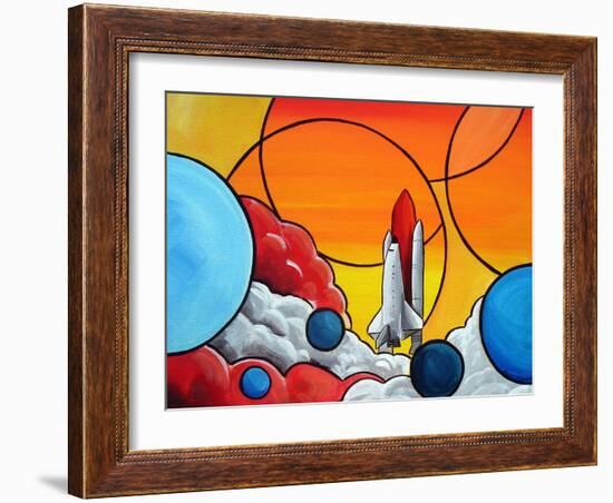 Shuttle Liftoff-Cindy Thornton-Framed Art Print