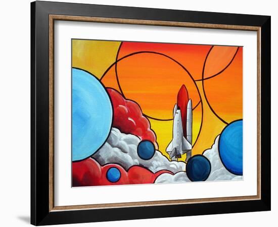 Shuttle Liftoff-Cindy Thornton-Framed Art Print