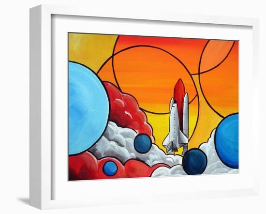 Shuttle Liftoff-Cindy Thornton-Framed Art Print