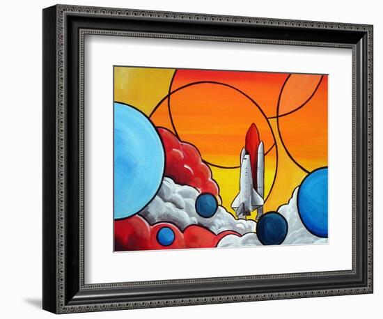 Shuttle Liftoff-Cindy Thornton-Framed Premium Giclee Print