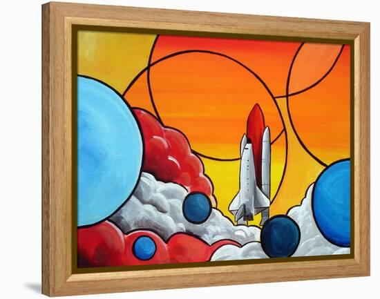 Shuttle Liftoff-Cindy Thornton-Framed Stretched Canvas