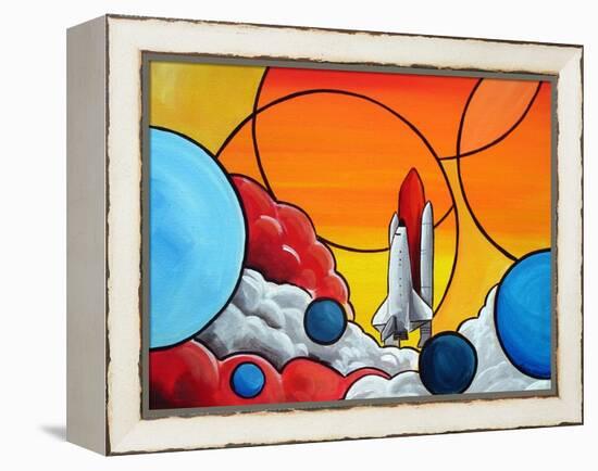 Shuttle Liftoff-Cindy Thornton-Framed Stretched Canvas