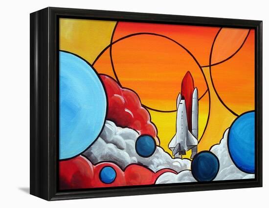 Shuttle Liftoff-Cindy Thornton-Framed Stretched Canvas