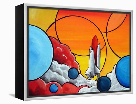 Shuttle Liftoff-Cindy Thornton-Framed Stretched Canvas