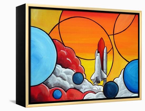 Shuttle Liftoff-Cindy Thornton-Framed Stretched Canvas