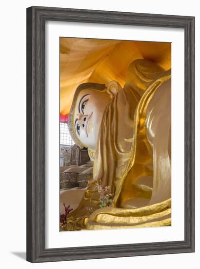 Shwe-Tha-Lyaung Reclining Buddha in Bago, Myanmar-Merrill Images-Framed Photographic Print