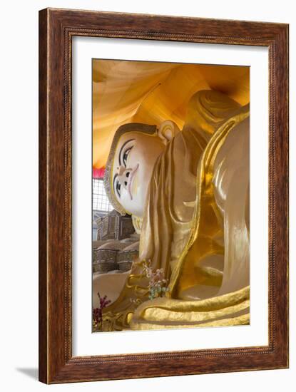 Shwe-Tha-Lyaung Reclining Buddha in Bago, Myanmar-Merrill Images-Framed Photographic Print