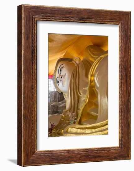 Shwe-Tha-Lyaung Reclining Buddha in Bago, Myanmar-Merrill Images-Framed Photographic Print