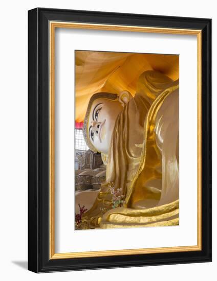 Shwe-Tha-Lyaung Reclining Buddha in Bago, Myanmar-Merrill Images-Framed Photographic Print