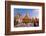 Shwedagon Paya (Pagoda) at Dusk with Buddhist Worshippers Praying-Lee Frost-Framed Photographic Print