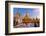 Shwedagon Paya (Pagoda) at Dusk with Buddhist Worshippers Praying-Lee Frost-Framed Photographic Print