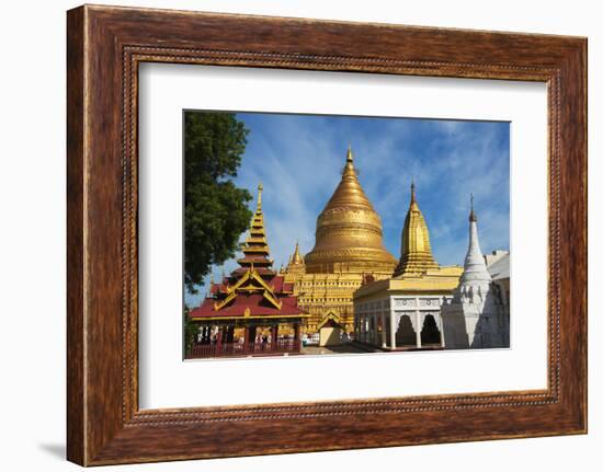 Shwezigon Pagoda, Bagan, Mandalay Region, Myanmar-Keren Su-Framed Photographic Print