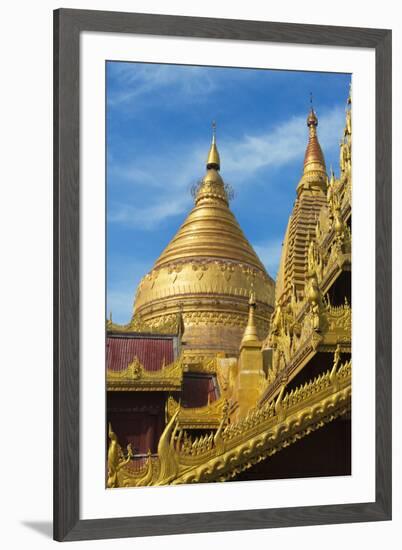 Shwezigon Pagoda, Bagan, Mandalay Region, Myanmar-Keren Su-Framed Premium Photographic Print