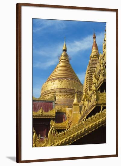 Shwezigon Pagoda, Bagan, Mandalay Region, Myanmar-Keren Su-Framed Premium Photographic Print