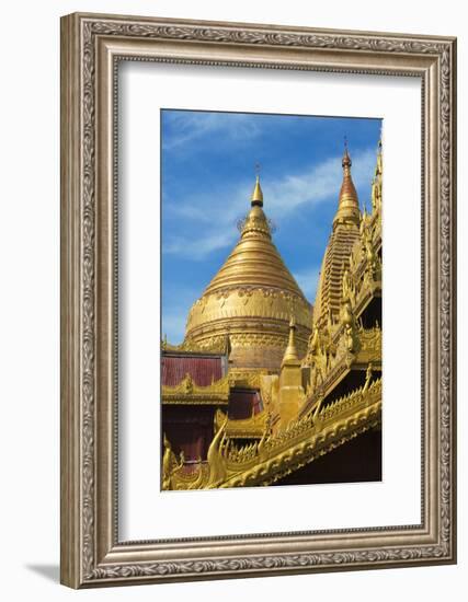 Shwezigon Pagoda, Bagan, Mandalay Region, Myanmar-Keren Su-Framed Photographic Print