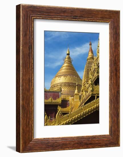 Shwezigon Pagoda, Bagan, Mandalay Region, Myanmar-Keren Su-Framed Photographic Print