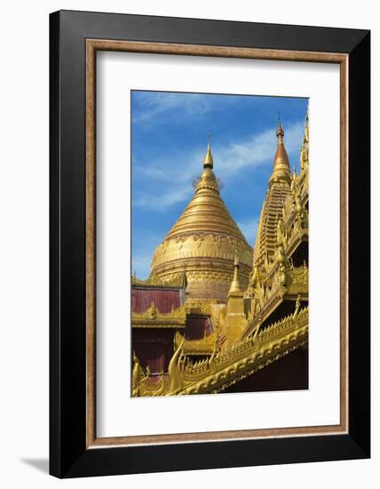 Shwezigon Pagoda, Bagan, Mandalay Region, Myanmar-Keren Su-Framed Photographic Print