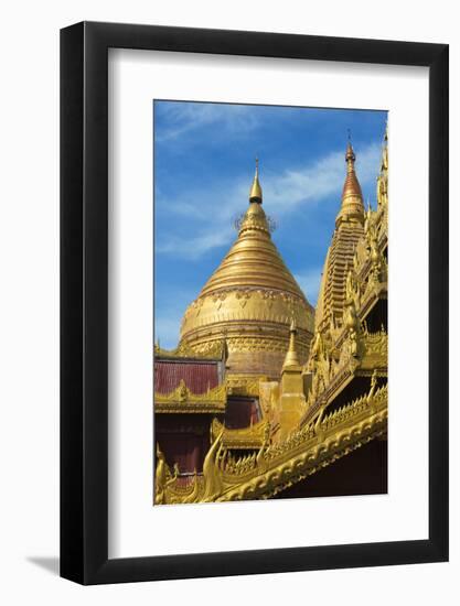 Shwezigon Pagoda, Bagan, Mandalay Region, Myanmar-Keren Su-Framed Photographic Print