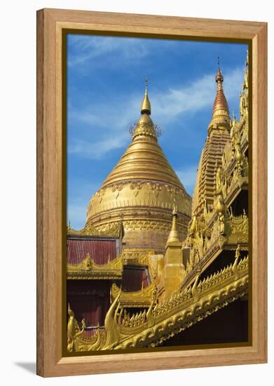 Shwezigon Pagoda, Bagan, Mandalay Region, Myanmar-Keren Su-Framed Premier Image Canvas