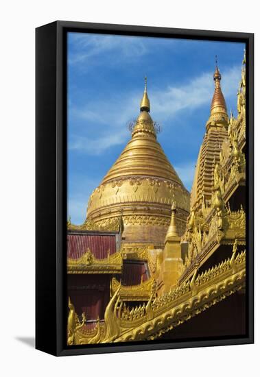Shwezigon Pagoda, Bagan, Mandalay Region, Myanmar-Keren Su-Framed Premier Image Canvas