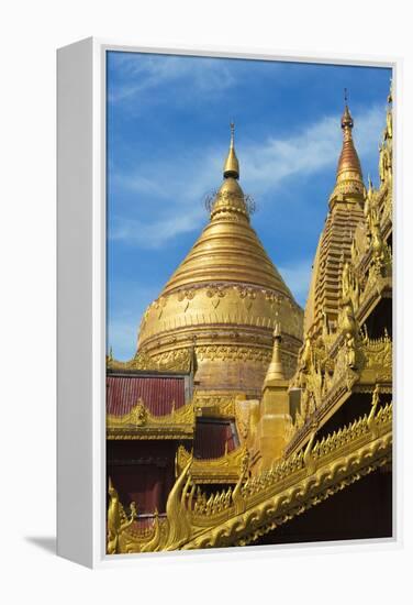Shwezigon Pagoda, Bagan, Mandalay Region, Myanmar-Keren Su-Framed Premier Image Canvas