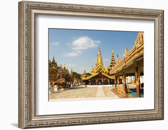 Shwezigon Pagoda, Bagan (Pagan), Myanmar (Burma), Asia-Jordan Banks-Framed Photographic Print