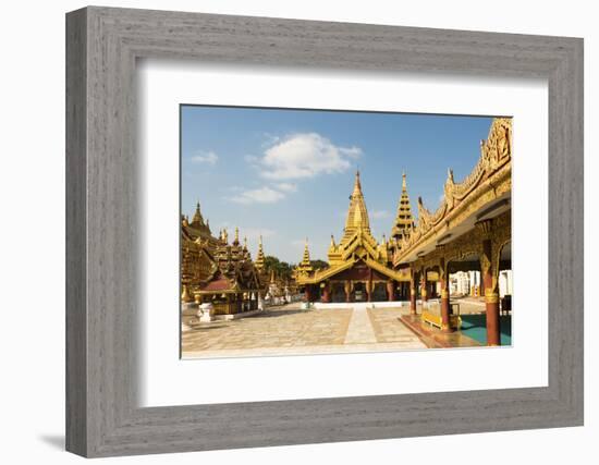 Shwezigon Pagoda, Bagan (Pagan), Myanmar (Burma), Asia-Jordan Banks-Framed Photographic Print