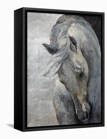 Shy Grey No Tear-Albena Hristova-Framed Stretched Canvas