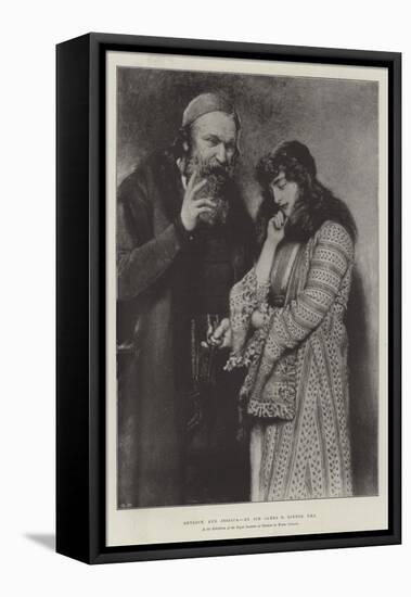 Shylock and Jessica, in the Exhibition of the Royal Institute of Painters in Water Colours-Sir James Dromgole Linton-Framed Premier Image Canvas