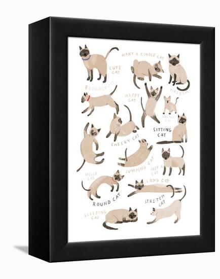 Siamese Cat Print-Hanna Melin-Framed Premier Image Canvas