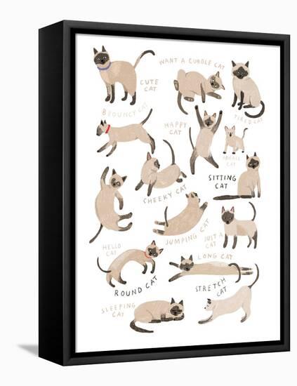 Siamese Cat Print-Hanna Melin-Framed Premier Image Canvas