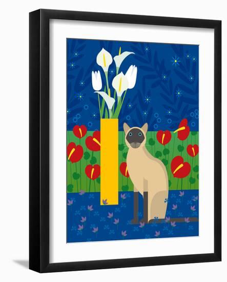 Siamese Cat-Artistan-Framed Photographic Print