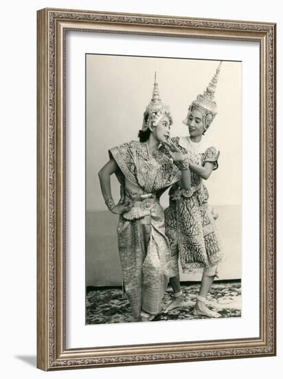 Siamese Temple Dancers-null-Framed Art Print