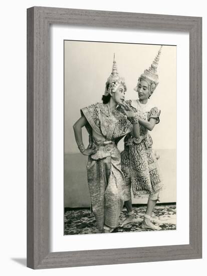 Siamese Temple Dancers-null-Framed Art Print