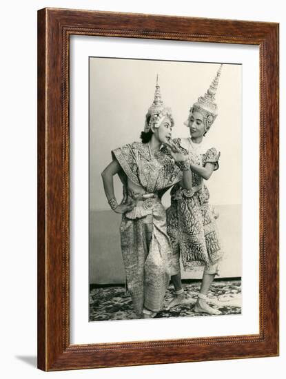 Siamese Temple Dancers-null-Framed Art Print