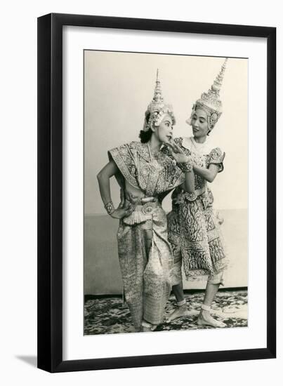 Siamese Temple Dancers-null-Framed Art Print