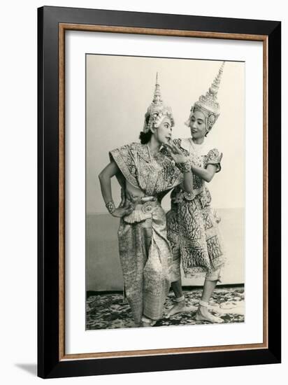 Siamese Temple Dancers-null-Framed Art Print