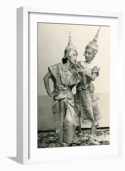 Siamese Temple Dancers-null-Framed Art Print