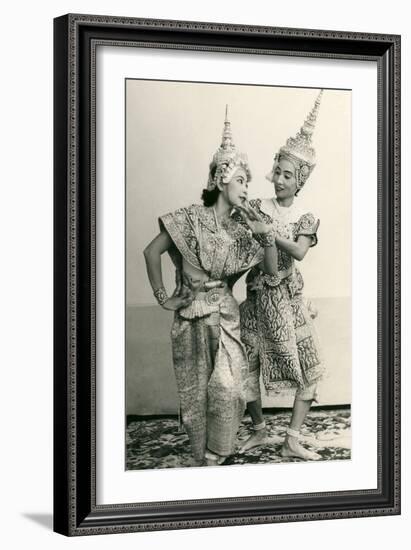 Siamese Temple Dancers-null-Framed Art Print