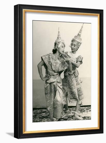 Siamese Temple Dancers-null-Framed Art Print