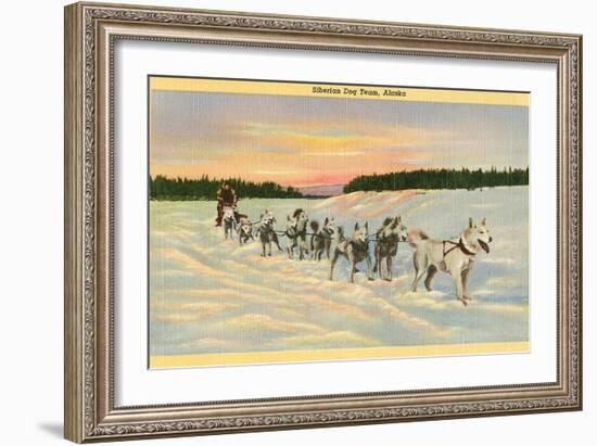 Siberian Dog Team, Alaska-null-Framed Art Print